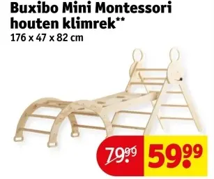 Aanbieding: Buxibo Mini Montessori houten klimrek