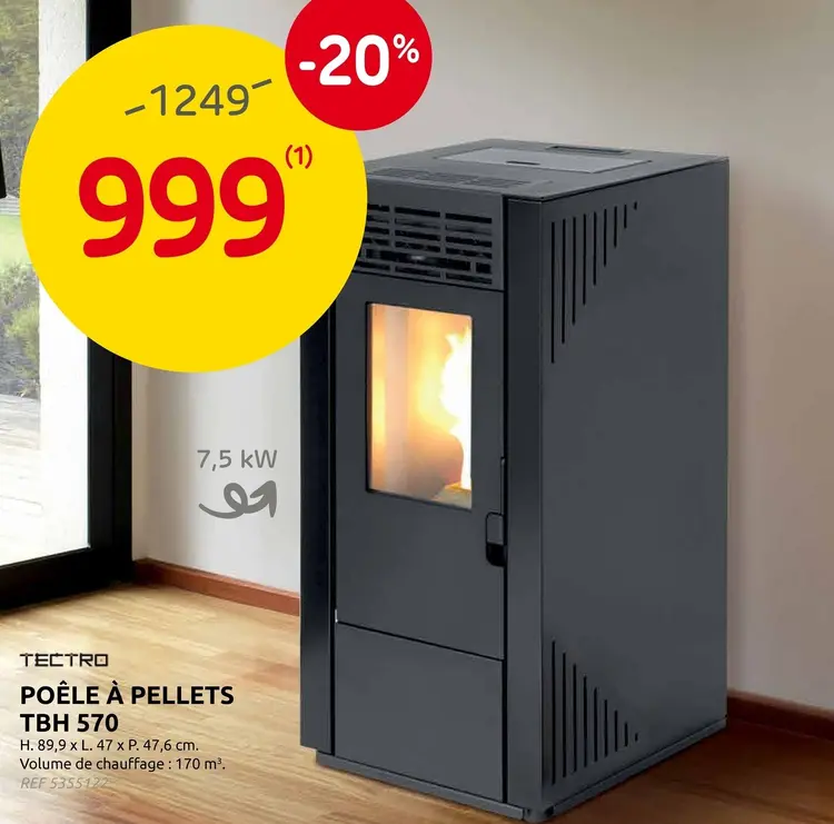 Offre: Poêle à pellets tbh 570