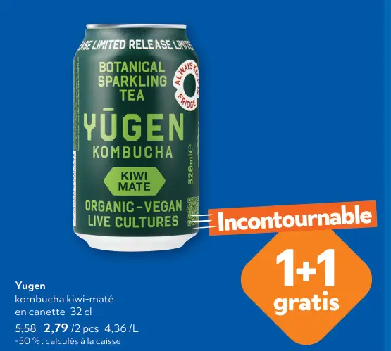 Offre: Kombucha kiwi-maté