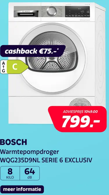 Aanbieding: Bosch WQG235D9NL SERIE 6 EXCLUSIV