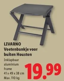 Aanbieding: Voetenbankje voor buiten Houston