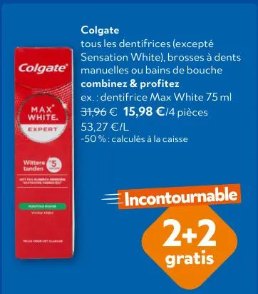 Offre: Colgate Max White Expert