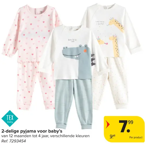 Promotie: 2-delige pyjama voor baby's