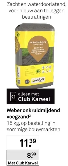 Aanbieding: Onkruidmijdend voegzand
