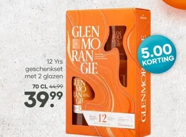 Aanbieding: 12 Yrs Geschenkset met 2 glazen