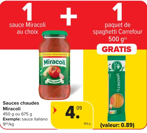 Offre: Sauces chaudes Miracoli