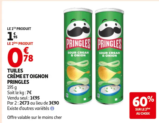 Offre: Tuiles crème et oignon