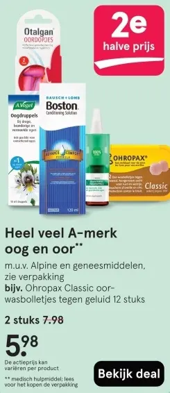 Aanbieding: Heel veel A-merk oog en oor