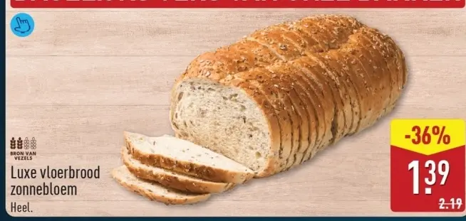 Aanbieding: Luxe vloerbrood zonnebloem