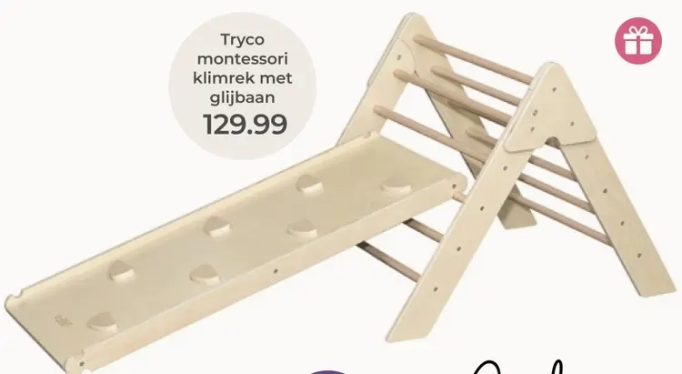 Aanbieding: Montessori klimrek met glijbaan