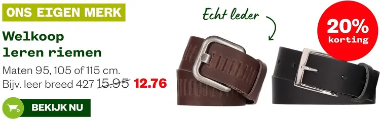 Aanbieding: Leren riemen