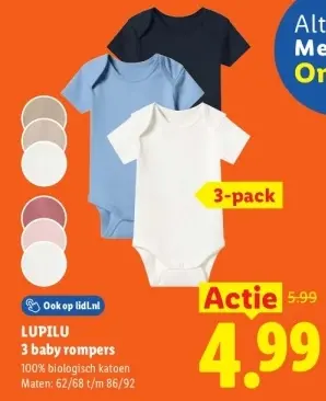 Aanbieding: 3 baby rompers