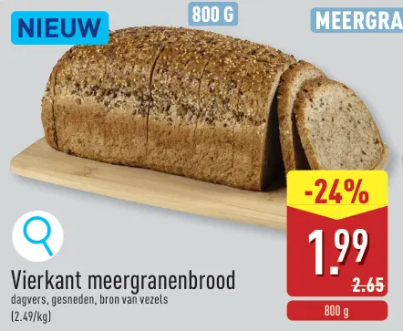 Promotie: Vierkant meergranenbrood