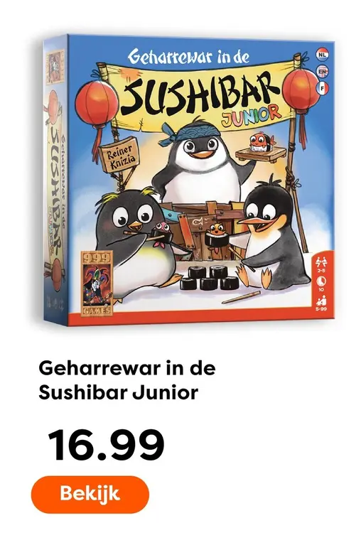 Aanbieding: Geharrewar in de Sushibar Junior