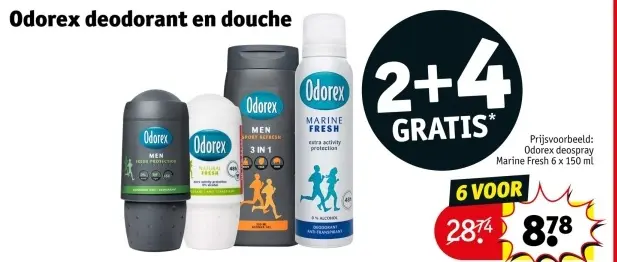 Aanbieding: Odorex deodorant en douche