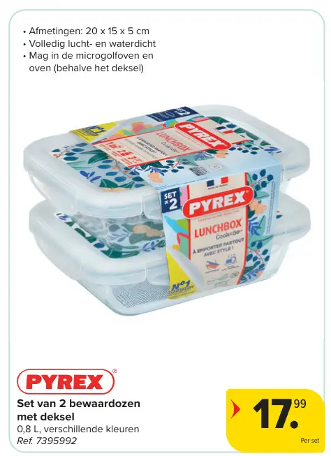 Promotie: Set van 2 bewaardozen met deksel