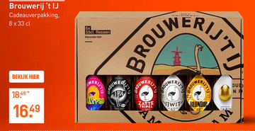 Aanbieding: Brouwerij 't IJ Cadeauverpakking 6X33CL Bier