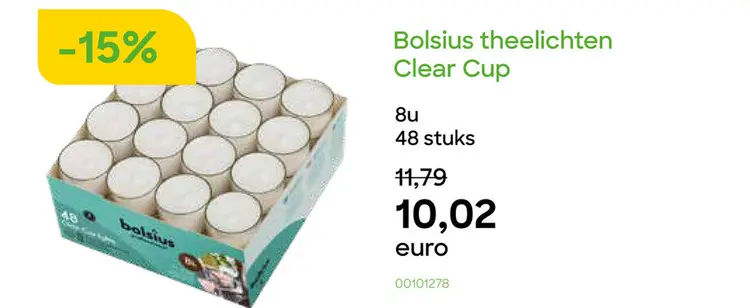 Aanbieding: theelichten Clear Cup