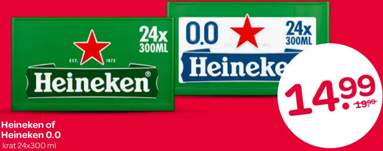 Aanbieding: Bier of Heineken 0.0