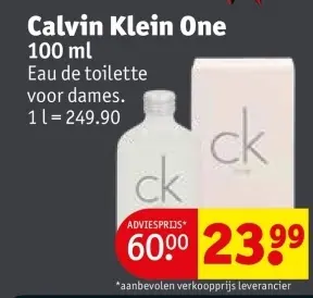 Promotie: Calvin Klein One
