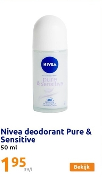 Aanbieding: Nivea deodorant Pure & Sensitive