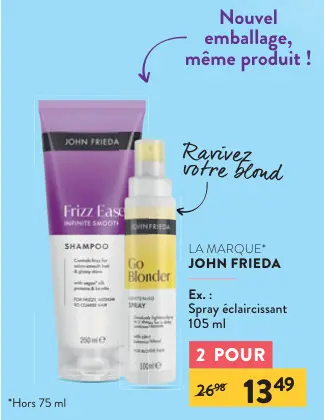 Offre: La marque John Frieda