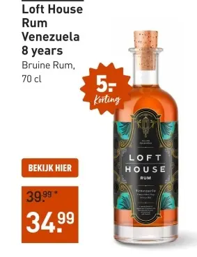 Aanbieding: Loft House Rum Venezuela 8 years