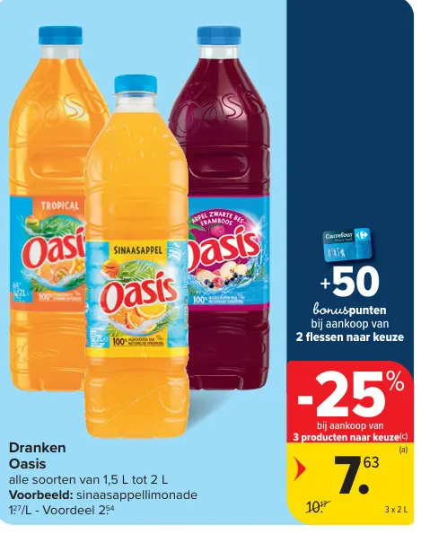 Promotie: Oasis drinks