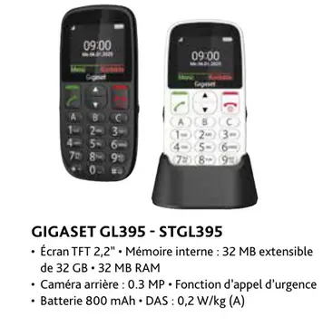 Offre: Gigaset gl395 - stgl395