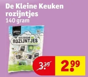 Aanbieding: De Kleine Keuken rozijntjes