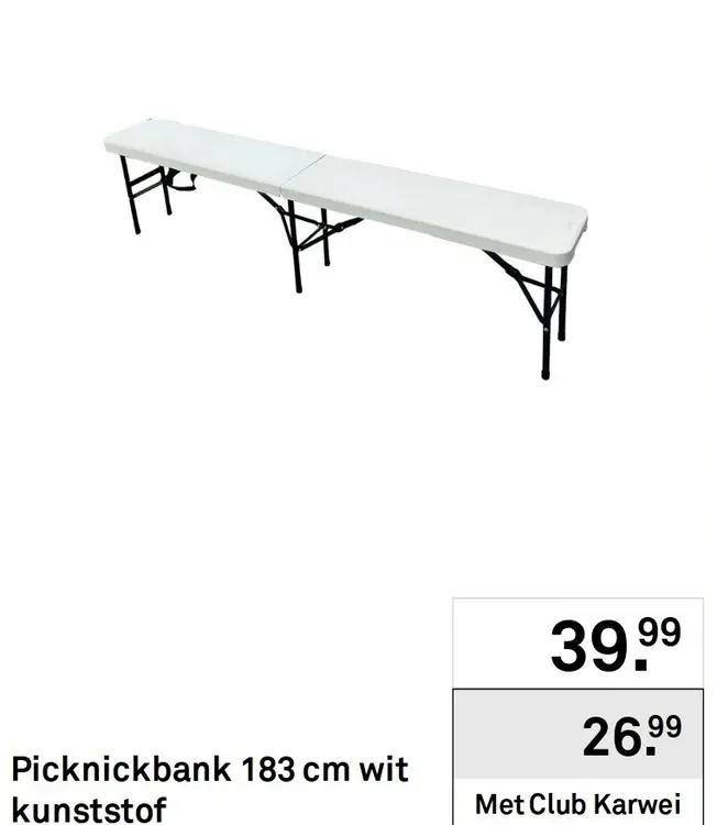 Aanbieding: Picknickbank
