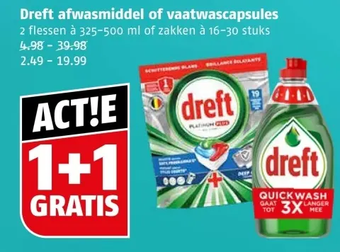 Aanbieding: Afwasmiddel of vaatwascapsules