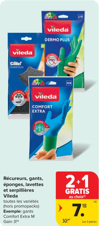 Offre: Récureurs, gants, éponges, lavettes et serpillières