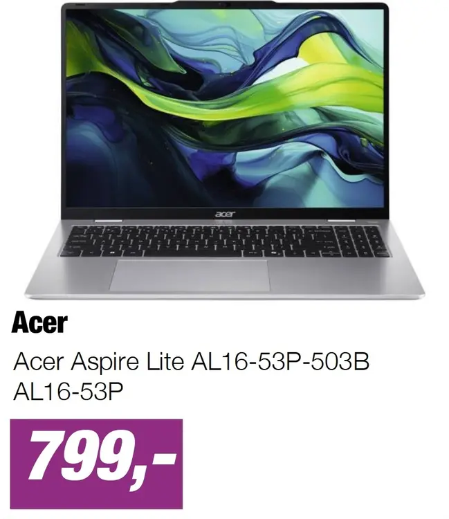 Aanbieding: Acer Aspire Lite AL16-53P-503B AL16-53P