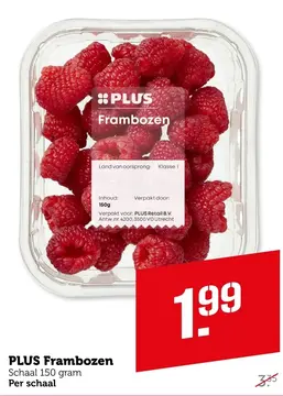 Aanbieding: PLUS Frambozen
