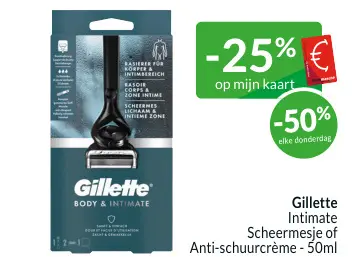 Promotie: Intimate Scheermesje of Anti-schuurcrème