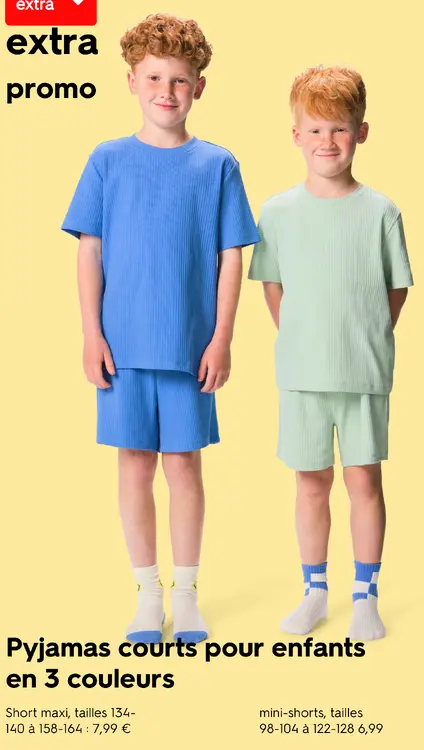 Offre: Pyjamas courts pour enfants