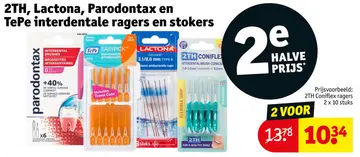 Aanbieding: 2TH, Lactona, Parodontax en TePe interdentale ragers en stokers