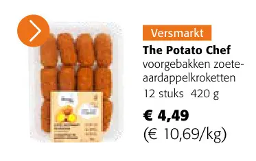 Aanbieding: voorgebakken zoete-aardappelkroketten