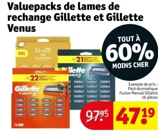 Offre: Valuepacks de lames de rechange