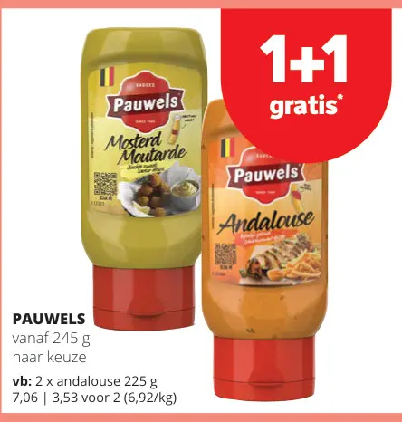 Promotie: Pauwels Mosterd Moutarde / Andalouse