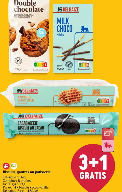 Offre: Biscuits, gaufres ou pâtisserie
