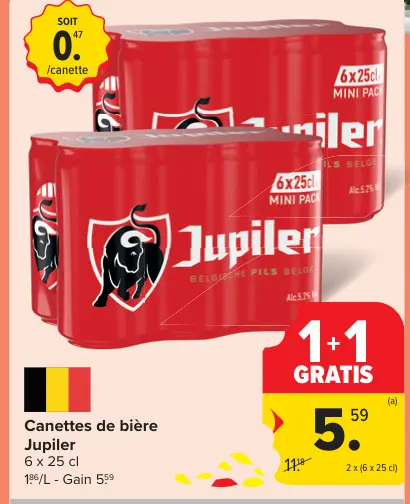 Offre: Canettes de bière