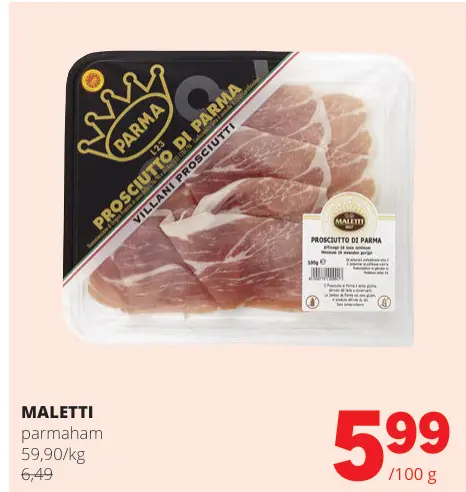 Promotie: MALETTI parmaham