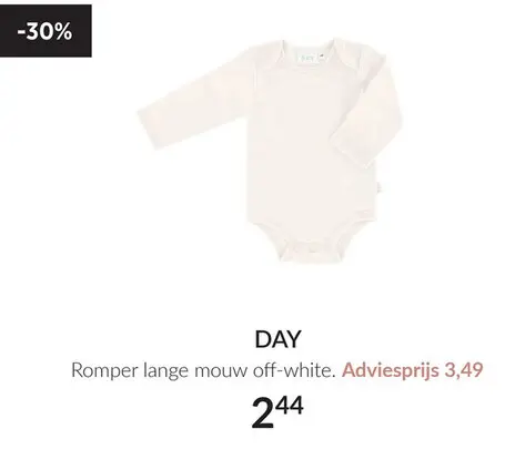 Aanbieding: Romper lange mouw off-white