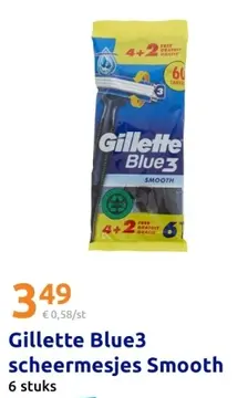 Aanbieding: Blue3 scheermesjes Smooth