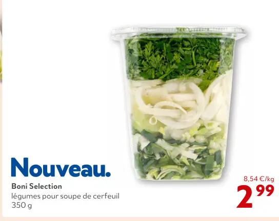 Offre: légumes pour soupe de cerfeuil