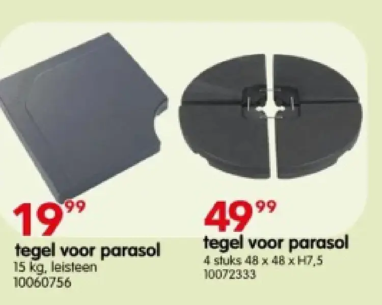 Promotie: tegel voor parasol