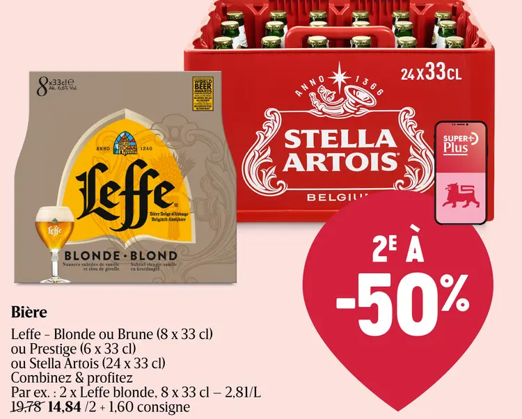 Offre: Leffe - Blonde ou Brune ou Prestige ou Stella