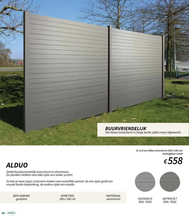 Promotie: Alduo schutting